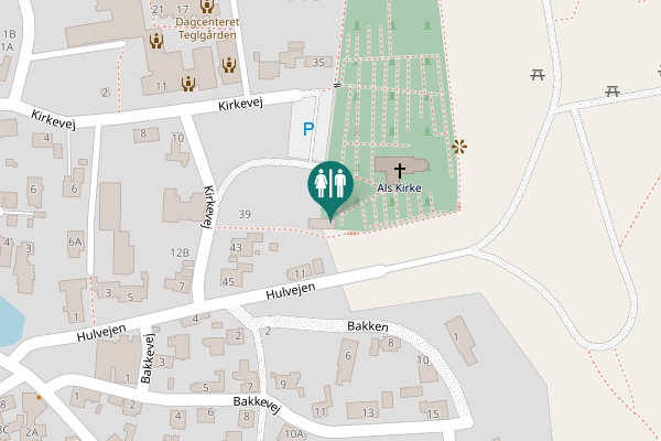 Map showing location of Hulvejen 11 Toilet