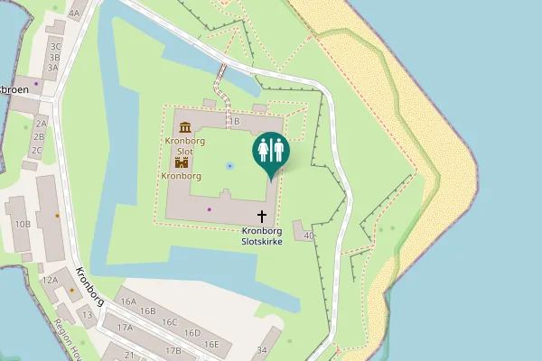 Map showing location of Kronborg 40 Toilet