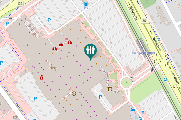 Map showing location of Food Avenue Toilet
