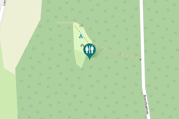Map showing location of Boestbækvej Toilet