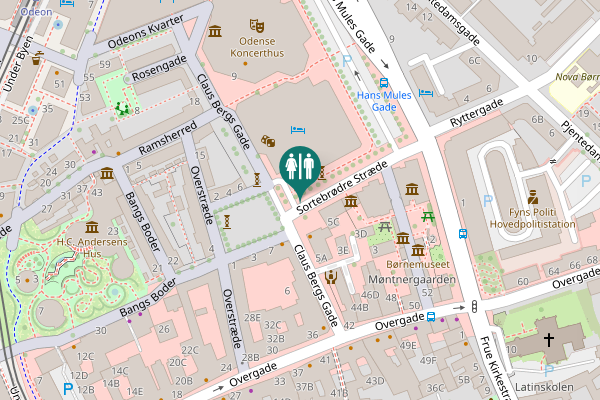 Map showing location of Sortebrødre Stræde 3T Toilet