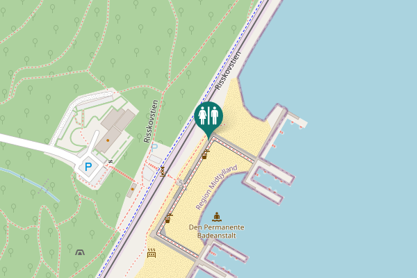 Map showing location of Risskovstien Toilet