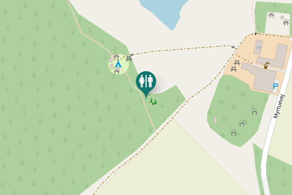 Map showing location of Myrtuevej 39 Toilet