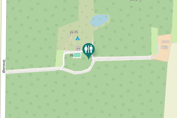 Map showing location of Ølenevej 73 Toilet