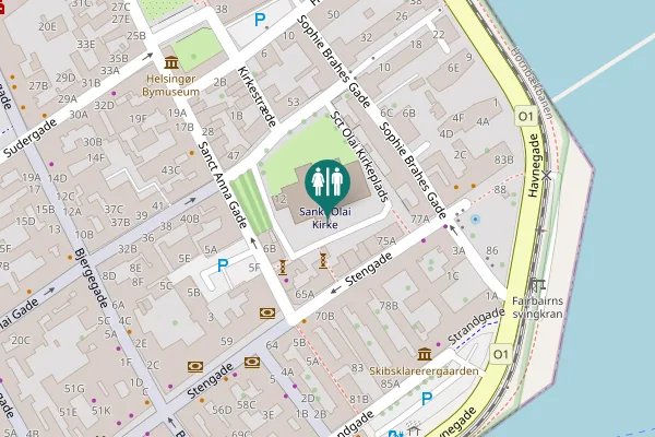 Map showing location of Sct Olai Kirkeplads 7 Toilet