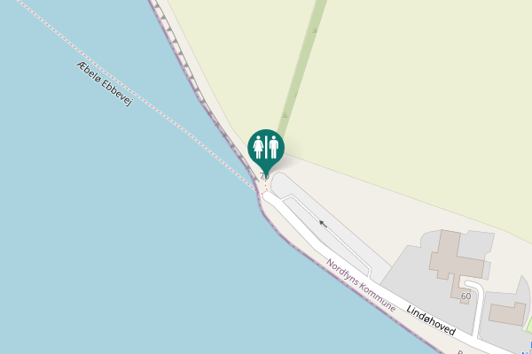 Map showing location of Lindøhoved 70 Toilet