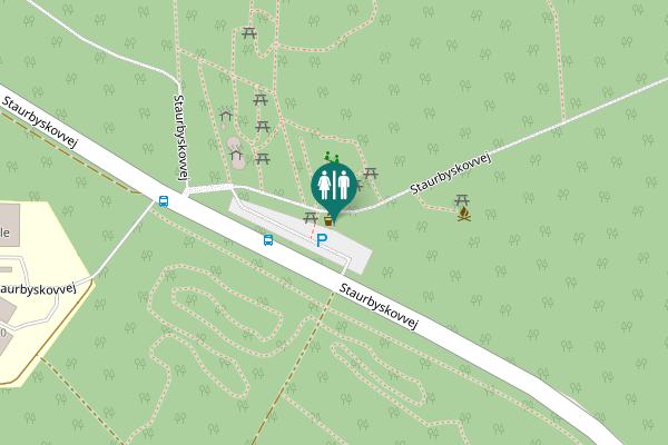 Map showing location of Staurbyskovvej 3 Toilet
