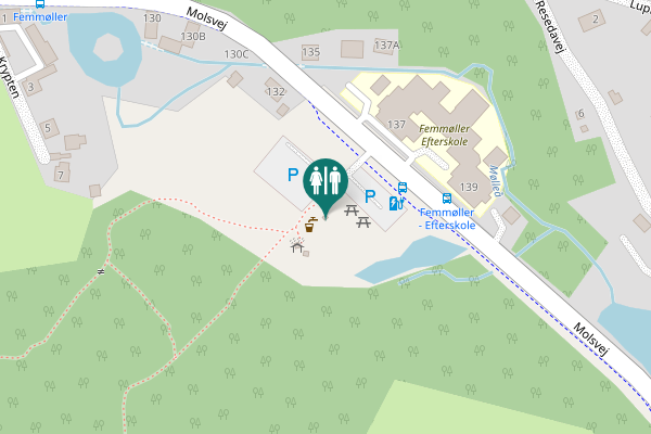Map showing location of Molsvej 134 Toilet