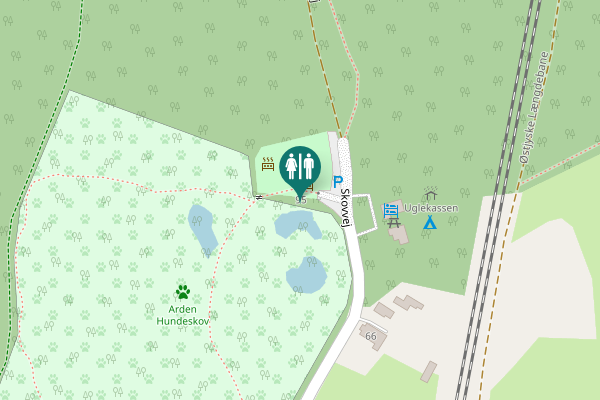 Map showing location of Skovvej 95 Toilet
