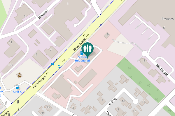 Map showing location of Hovedvejen 32 Toilet