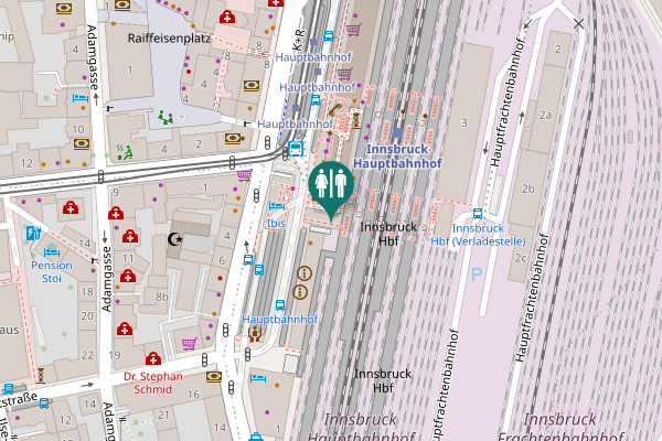 Map showing location of Südtiroler Platz 5 Toilet