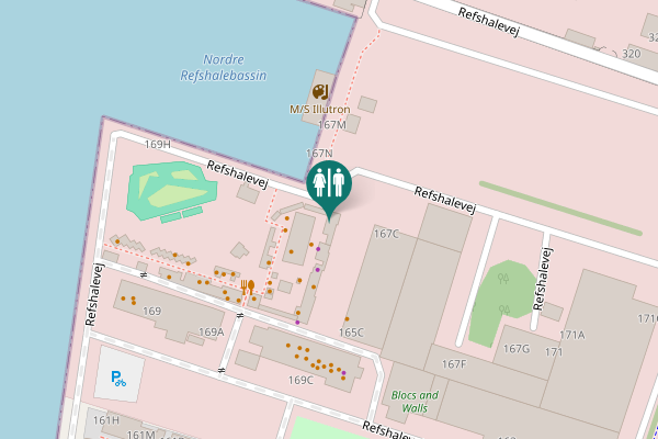 Map showing location of Refshalevej 167N Toilet