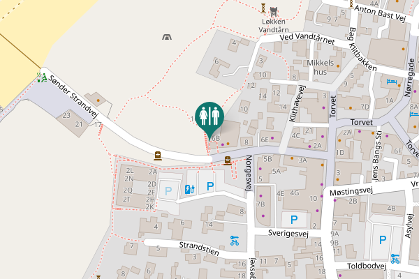 Map showing location of Sønder Strandvej 16B Toilet