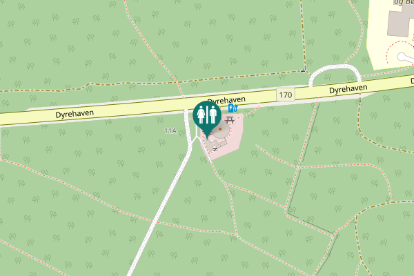 Map showing location of Dyrehaven 11 Toilet