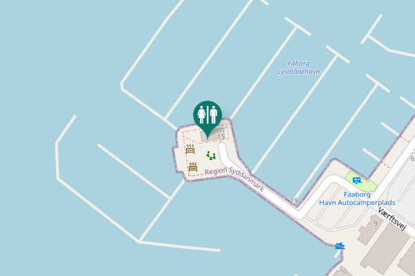 Map showing location of Værftsvej 15 Toilet