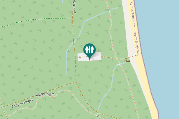 Map showing location of Poppelvænget Toilet