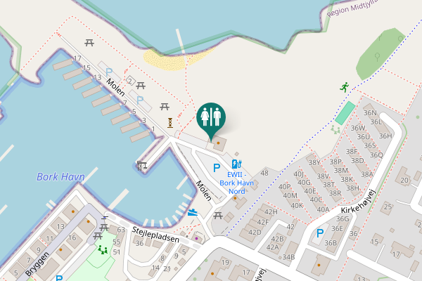 Map showing location of Kirkehøjvej 50 Toilet