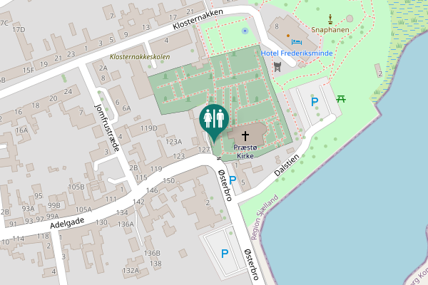 Map showing location of Adelgade 127 Toilet