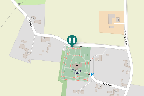 Map showing location of Smedevej Toilet