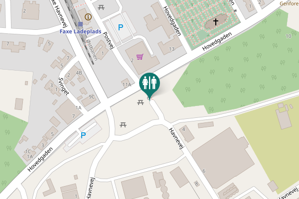 Map showing location of Hovedgaden 6 Toilet