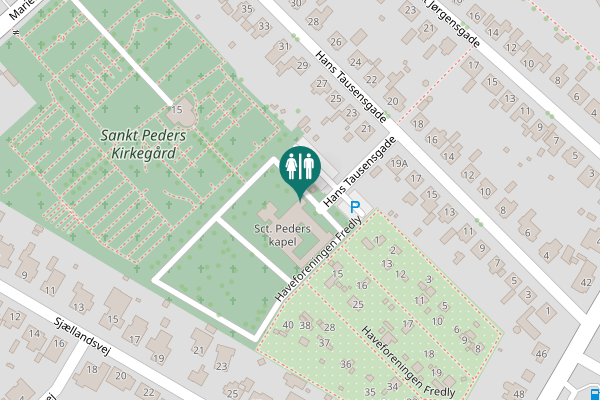 Map showing location of Hans Tausensgade 19B Toilet