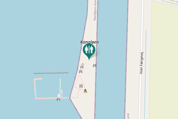 Map showing location of Voer Færgevej 124 Toilet