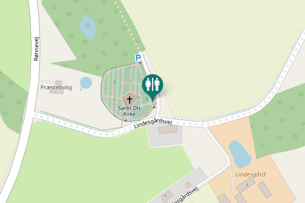Map showing location of Lindesgårdsvej 2 Toilet