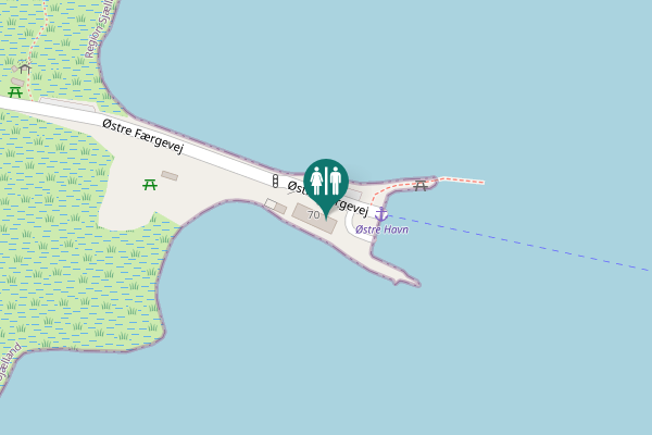 Map showing location of Østre Færgevej 70 Toilet