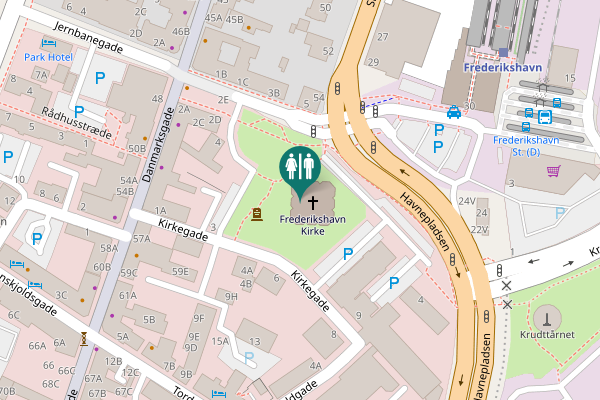 Map showing location of Kirkepladsen 6 Toilet