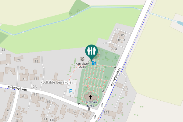 Map showing location of Karrebækvej 852 Toilet