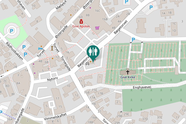 Map showing location of Bøgetorvet 5 Toilet
