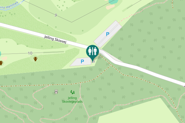 Map showing location of Jelling Skovvej 2X Toilet