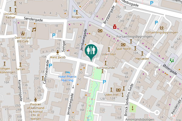 Map showing location of Mammutpladsen 3 Toilet