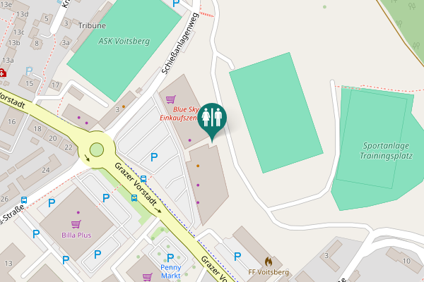 Map showing location of Grazer Vorstadt 21-23 Toilet