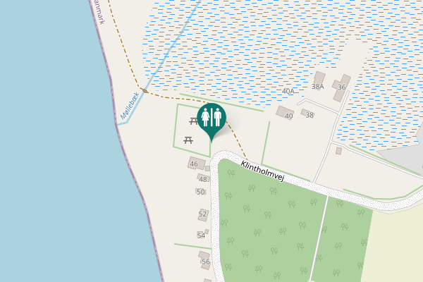 Map showing location of Klintholmvej 48 Toilet