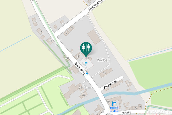 Map showing location of Rudbølvej 15B Toilet