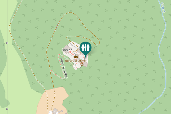 Map showing location of Alter Burgweg Toilet