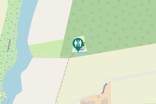 Map showing location of Sørkelvej 102 Toilet