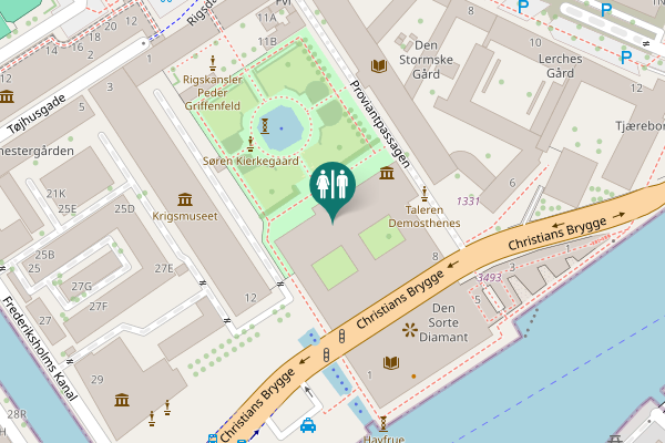 Map showing location of Proviantpassagen 6 Toilet