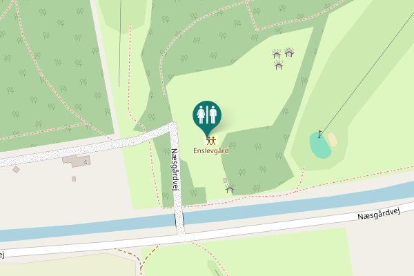 Map showing location of Næsgårdvej 2 Toilet