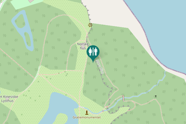 Map showing location of Djævlebro Toilet