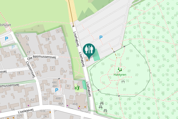 Map showing location of Lisehøjvej 10 Toilet