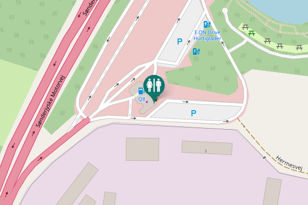 Map showing location of Sønderjyske Motorvej 765 Toilet