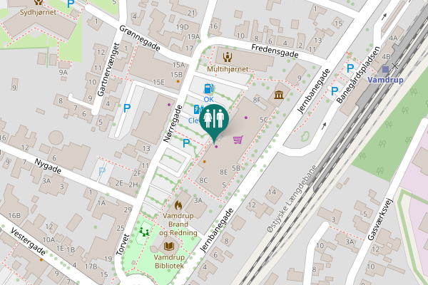 Map showing location of Nørregade 8G Toilet