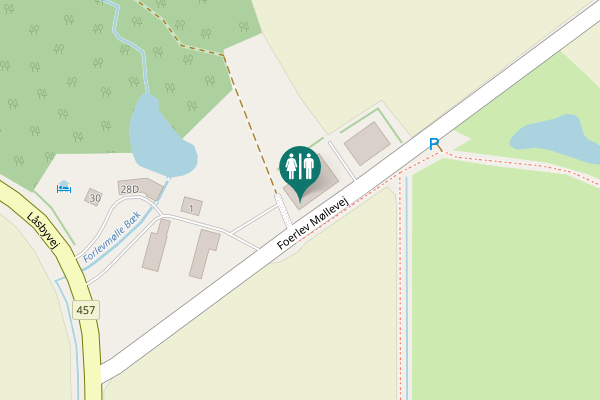 Map showing location of Foerlev Møllevej Toilet