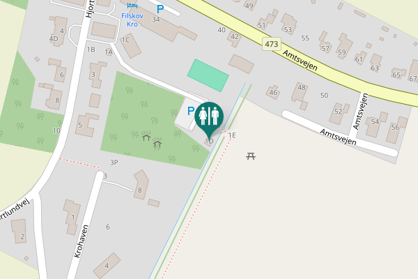 Map showing location of Hjortlundvej 1D Toilet