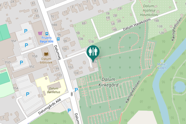 Map showing location of Dalumvej 106 Toilet