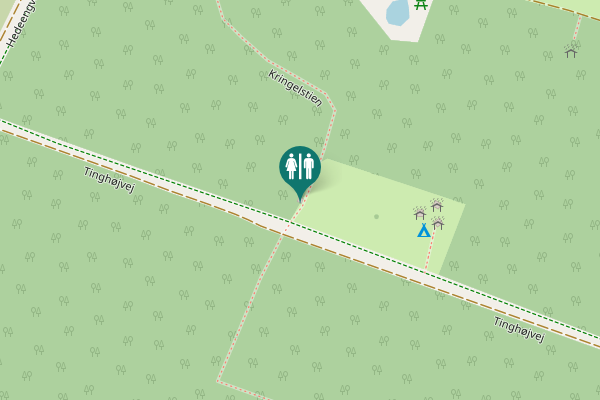 Map showing location of Kringelstien Toilet