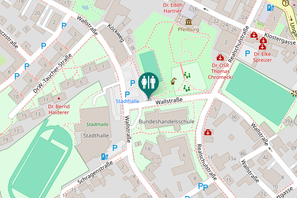 Map showing location of Wallstraße 28 Toilet