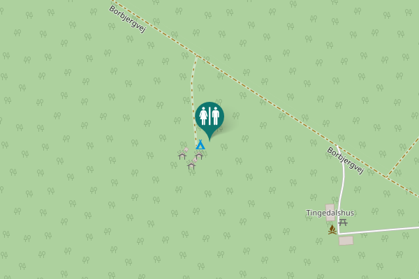 Map showing location of Borbjergvej Toilet